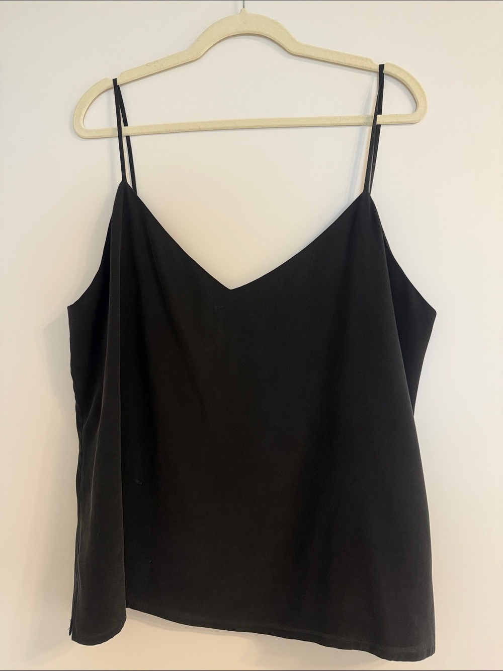 L'AGENCE Black V-Neck Spaghetti Strap Camisole
